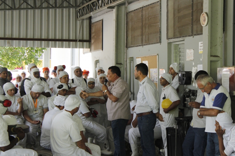 Sintiapp promove reunião com trabalhadores do frigorífico Palmali de Rancharia