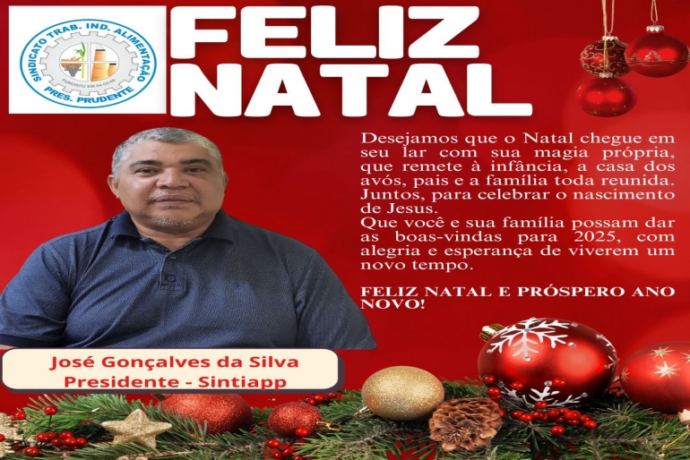 FELIZ NATAL E PRÓSPERO ANO NOVO